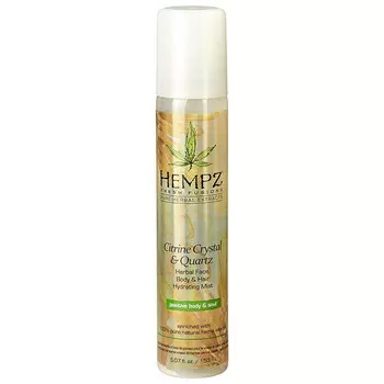 Hempz Citrine Crystal And Quartz Herbal Face Body And Hair Hydrating Mist