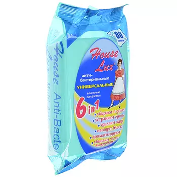 Салфетки House Lux салфетки влажные универсальные антибактериальные 6 в 1