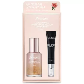 JMsolution Glow Luminous Flower Hyaluronic Acid Double Essence Rose