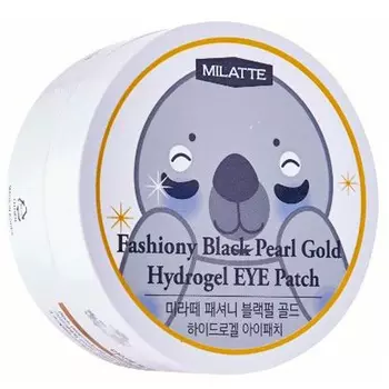 Milatte Fashiony Black Pearl Gold Hydrogel Eye Patch