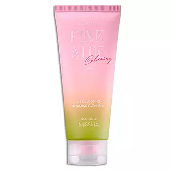 Missha Premium Pink Aloe pH Balancing Foaming Cleanser