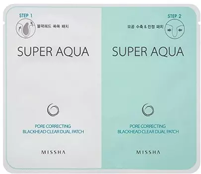 Missha Super Aqua Pore Correcting Blackhead Clear Dual Patch