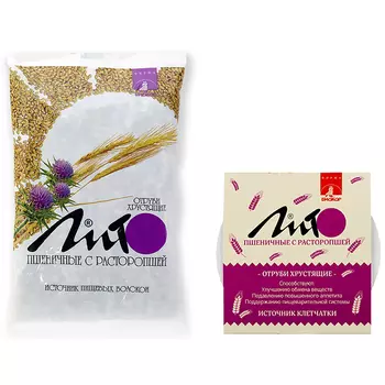 БАД Биокор БАД к пище Отруби хрустящие с кальцием Лито пшеничные с расторопшей