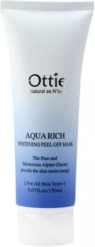 Ottie Aqua Rich Whitening Peel Off Mask Pack