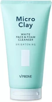 Vprove Micro Clay White Pack And Foam Cleanser Brightening