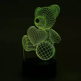 3D Светильник Мишка с сердцем