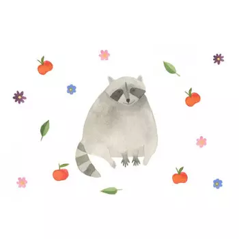 Авторская открытка Енот