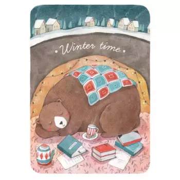 Авторская открытка Winter time