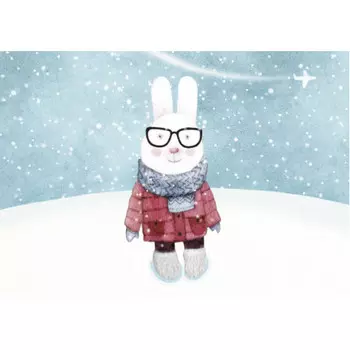 Авторская открытка Зайка