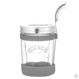 Банка с крышкой и ложкой для первых блюд