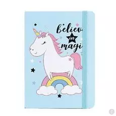 Блокнот A5 Believe In Magic Единорог Голубой