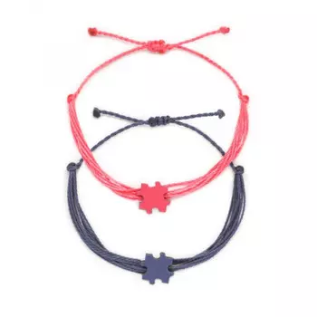 Браслеты парные WafWaf Пазлики