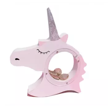 Деревянная Копилка Голова Единорога