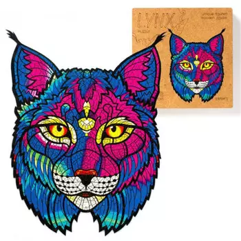 Деревянный пазл Рысь