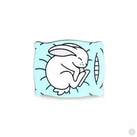 Деревянный пин Waf-Waf Кролик на подушке