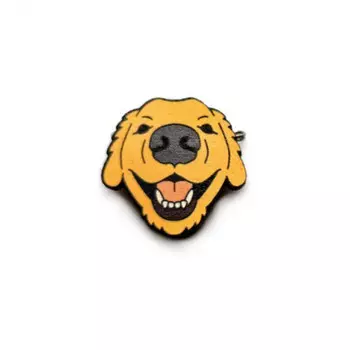 Деревянный пин Waf-Waf Собака-улыбака