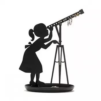 Держатель для украшений Kikkerland Девочка-звездочет черный