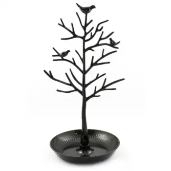 Держатель для украшений Птички на дереве черный