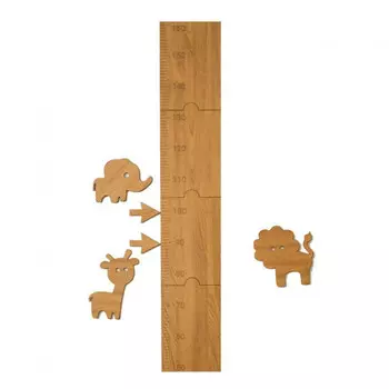 Детский ростомер из дерева Линейка Африка