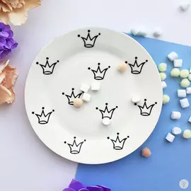 Фарфоровая тарелка My little Crown
