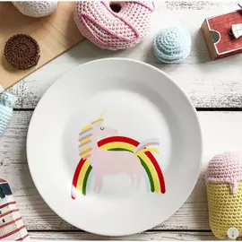 Фарфоровая тарелка Радуга