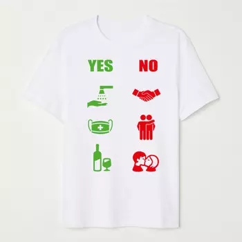 Футболка антивирусная Можно-Нельзя Белая