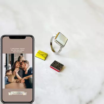 HI-TECH кольцо с живым посланием Mellish (5 камней на выбор)