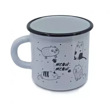 Эмалированная кружка Коты