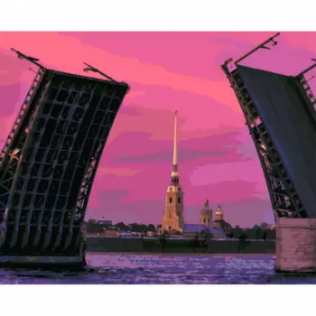 Картина по номерам Биржевой мост