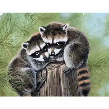 Картина по номерам Лесные жители