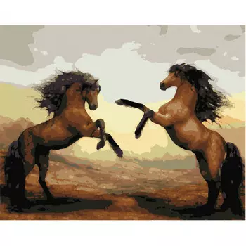 Картина по номерам Лошадки резвятся