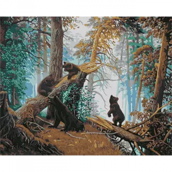 Картина по номерам Шишкин Утро в сосновом бору