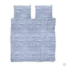 Комплект постельного белья Косичка синяя фланель 200 х 220 см.