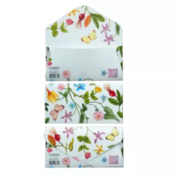 Конверт для денег Шиповник и бабочка