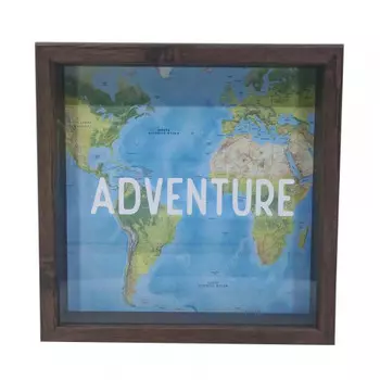 Копилка путешественника Adventure темное дерево