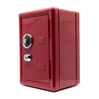 Копилка-сейф с ключом металлическая разные цвета