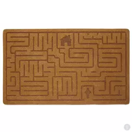 Коврик придверный Лабиринт коричневый