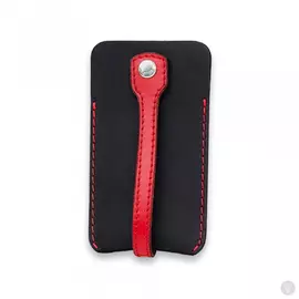 Кожаная ключница Blanknote 1.0 графит-клубника