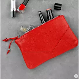 Кожаная косметичка Blanknote рубин