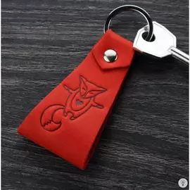 Кожаный брелок Blanknote Лисичка коралл