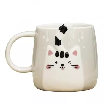 Кружка Котик с хвостиком серый