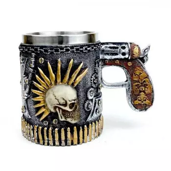 Кружка Скелет с пистолетом