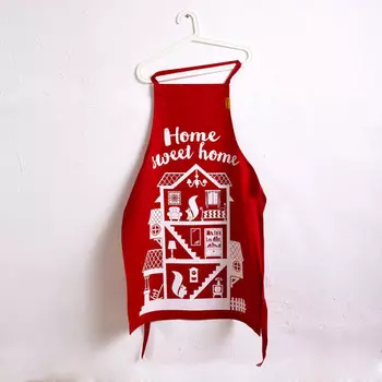 Кухонный фартук Home sweet home красный