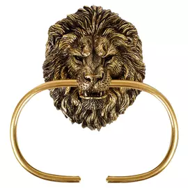 Латунный держатель для туалетной бумаги ручной работы Лев