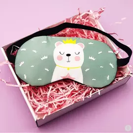 Маска для сна гелевая Crown with a crown