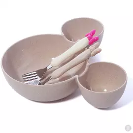 Менажница Микки Маус Бежевая