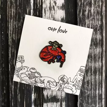 Металлический значок-пин Сердце