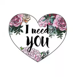 Мини-открытка Сердечко I need you