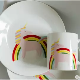 Набор фарфоровой посуды Радуга 3 в 1