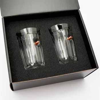 Набор граненых стаканов с пулей